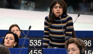 Οι εξηγήσεις της Ρίμα Χασάν μετά το περιστατικό με τις σημαίες του Ισραήλ και της ΕΕ (βίντεο)