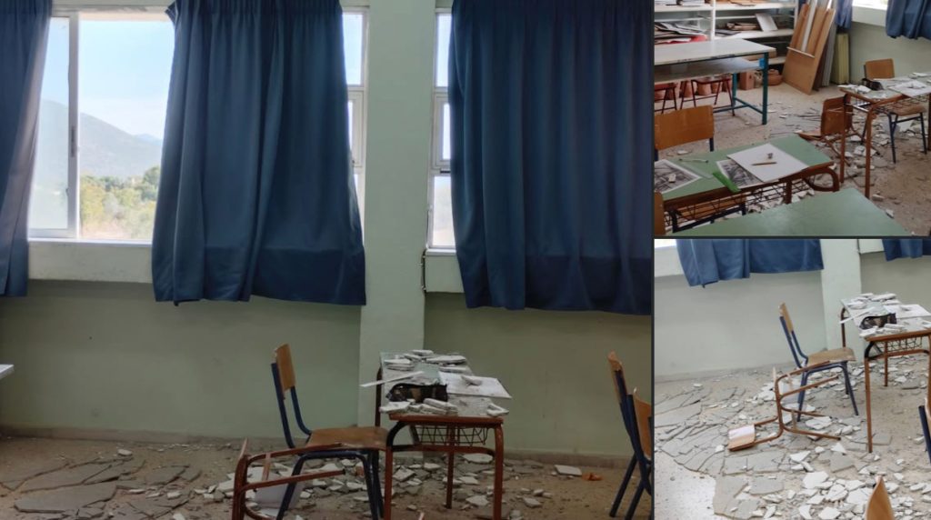 Θεσσαλονίκη: Σοβάς έπεσε στο κεφάλι 15χρονου μαθητή – Μεταφέρθηκε αιμόφυρτος στο νοσοκομείο (φώτο)