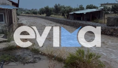 Κακοκαιρία στην Εύβοια: Υπερχείλισε ο Κηρέας και έκλεισαν δρόμοι – Κατέρρευσε γέφυρα (βίντεο)