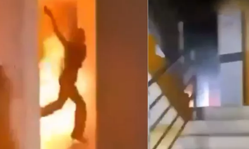 Μαθητικές κινητοποιήσεις στη Γαλλία: Η στιγμή που νεαροί «λαμπαδιάζουν» λύκειο – Δείτε βίντεο