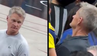 Ο Στιβ Κερ έμεινε «παγωτό» όταν είδε τον σωσία του στην εξέδρα (βίντεο)