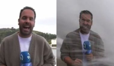 Γιγαντιαίο κύμα χτυπά σε ζωντανή μετάδοση τηλεοπτικό συνεργείο στη Χώρα των Βάσκων στην Ισπανία