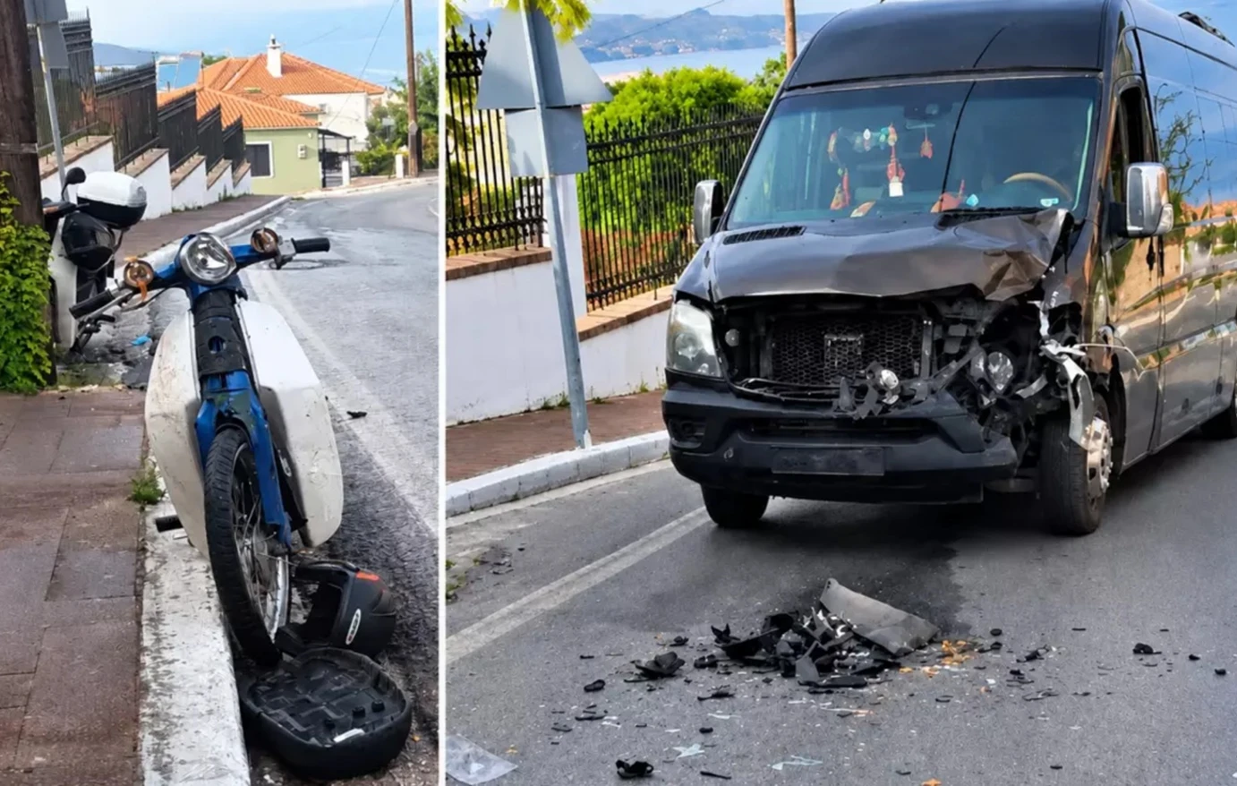 Τραγωδία στη Λέσβο: Nεκρός 48χρονος οδηγός δίκυκλου μετά από σφοδρή σύγκρουση με τουριστικό βανάκι