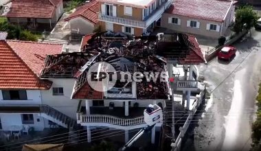 Βίντεο: Κεραυνός χτύπησε σπίτι στην Πρέβεζα – Καταστράφηκε ολοσχερώς η σοφίτα