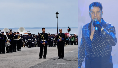 Θεσσαλονίκη: Η μπάντα του Πολεμικού Ναυτικού τραγούδησε Γιώργο Μαζωνάκη στην Αριστοτέλους (βίντεο)