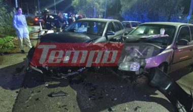 Μετωπική σύγκρουση αυτοκινήτων στην Πάτρα που «κομματιάστηκαν» – Δείτε φωτογραφίες